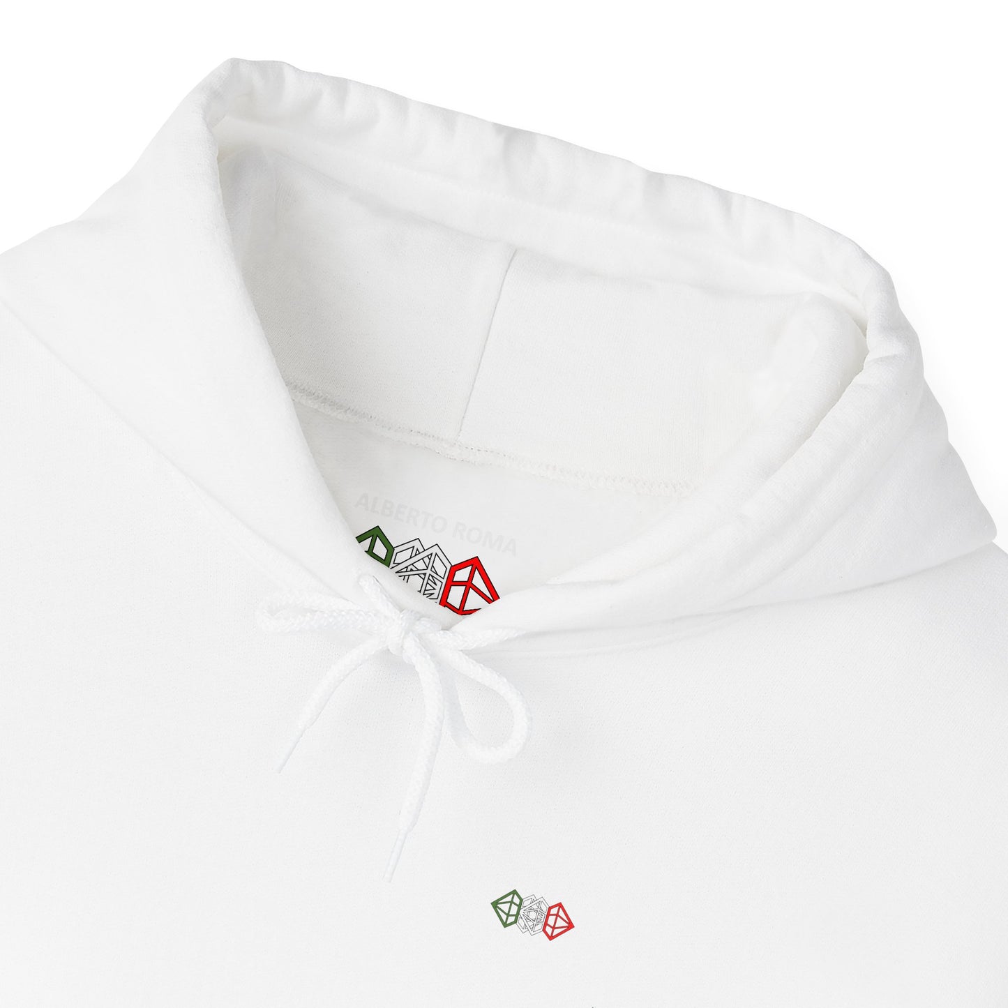 Small Diamond Hooded Sweatshirt White