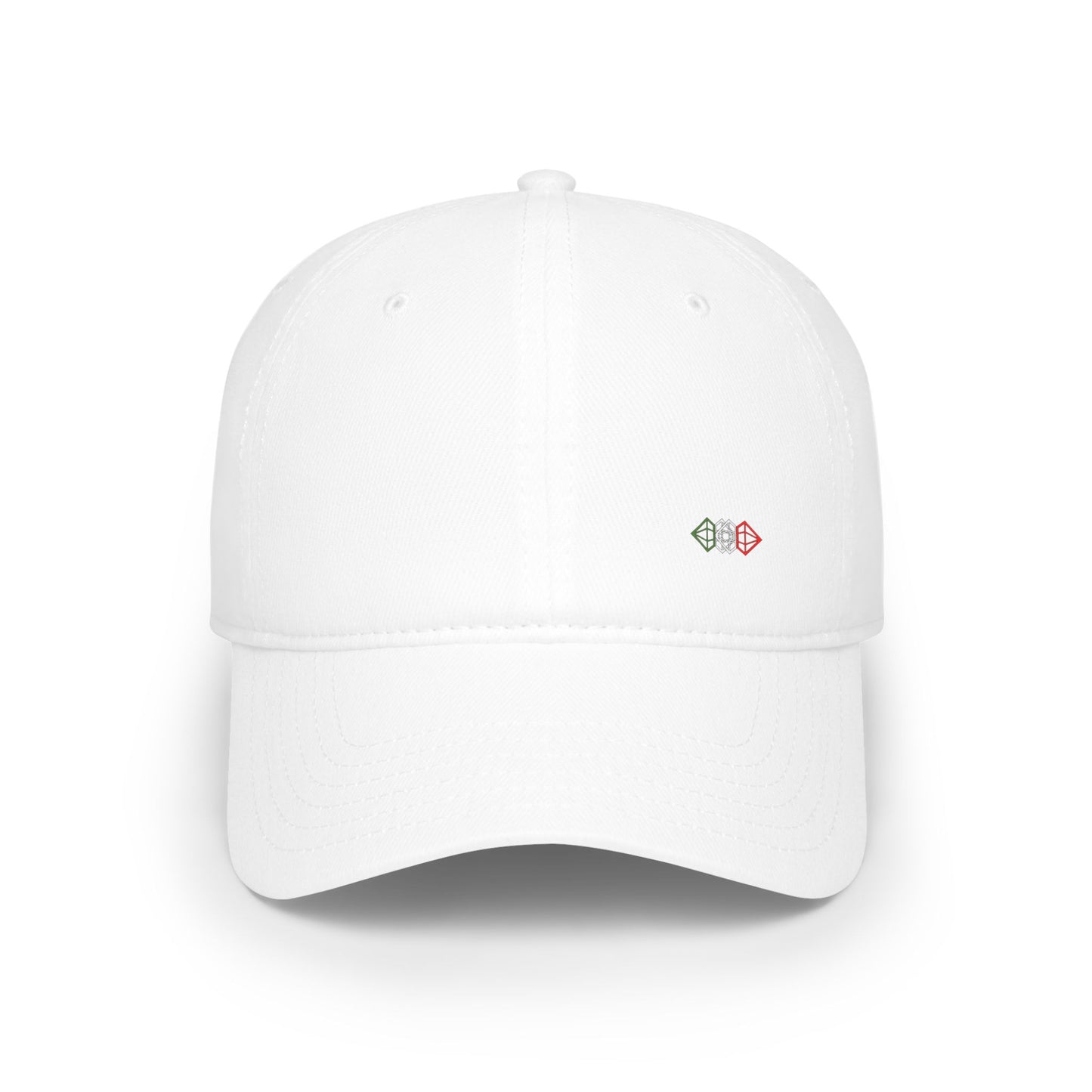 Small Diamond Baseball Cap White