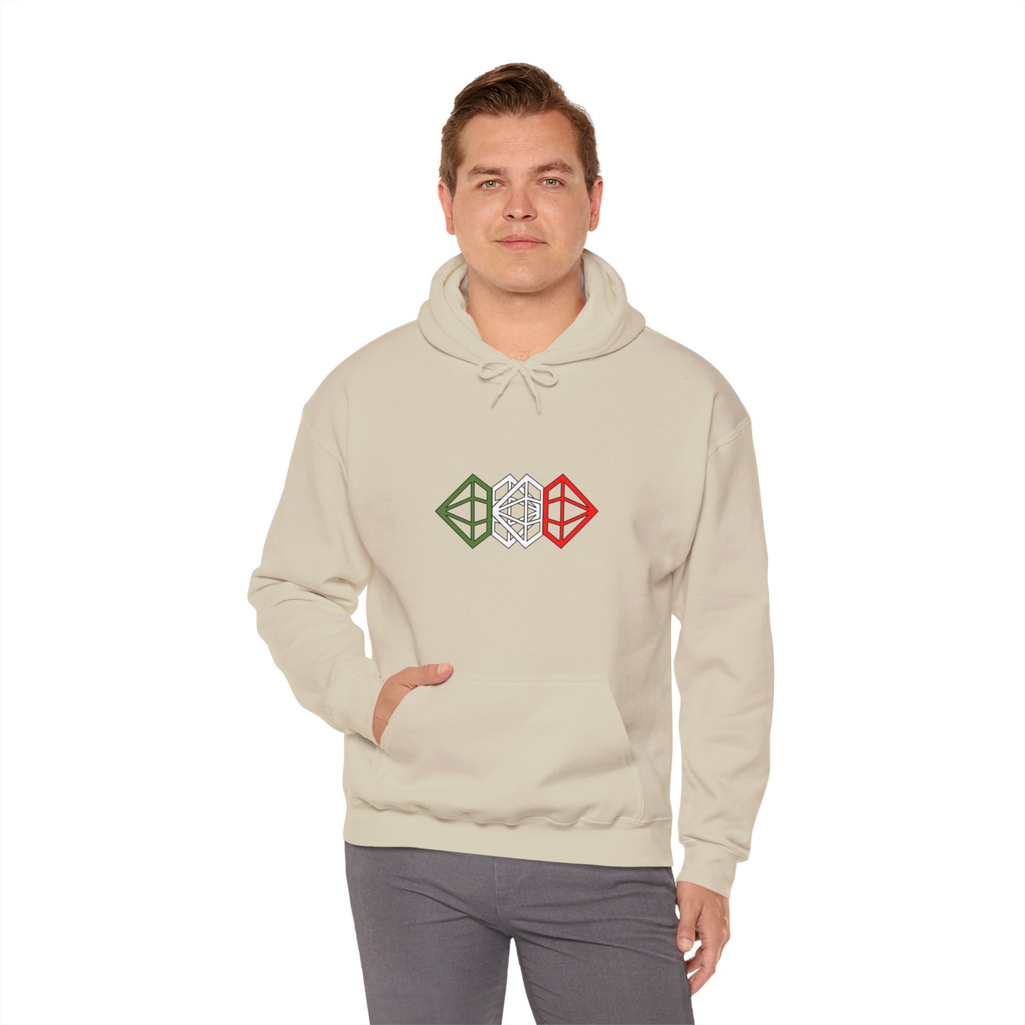 Diamond Hooded Sweatshirt Sand